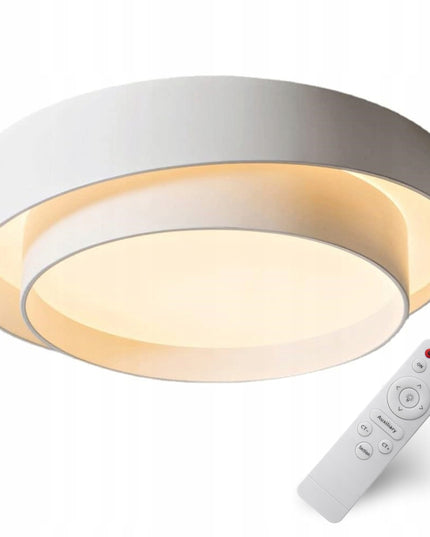 Lubinis šviestuvas plafonas LED BALTAS APVALUS 50cm LOFT MODERNUS KEIČIAMA SPALVA