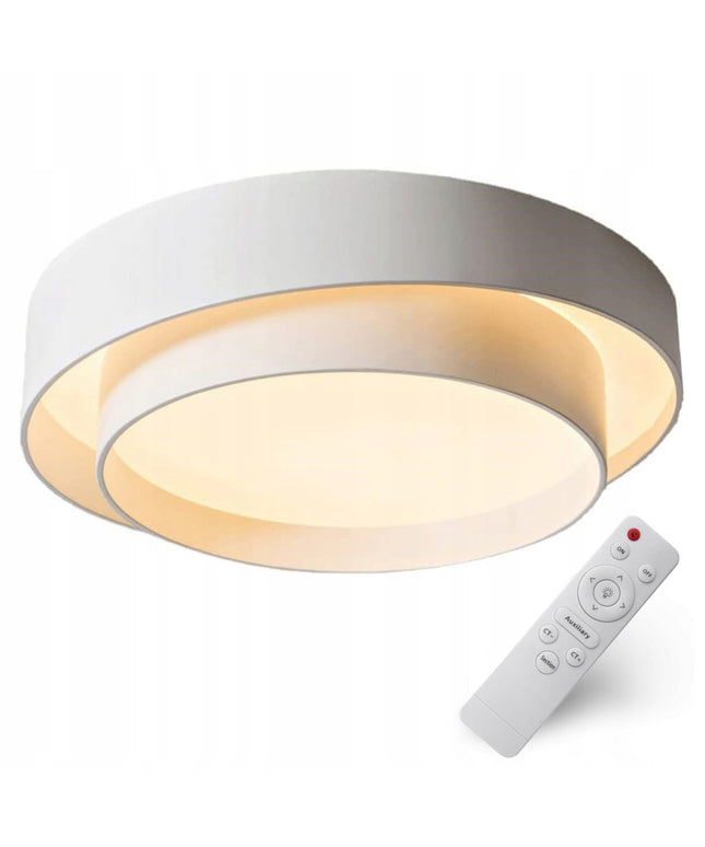 Lubinis šviestuvas plafonas LED BALTAS APVALUS 50cm LOFT MODERNUS KEIČIAMA SPALVA