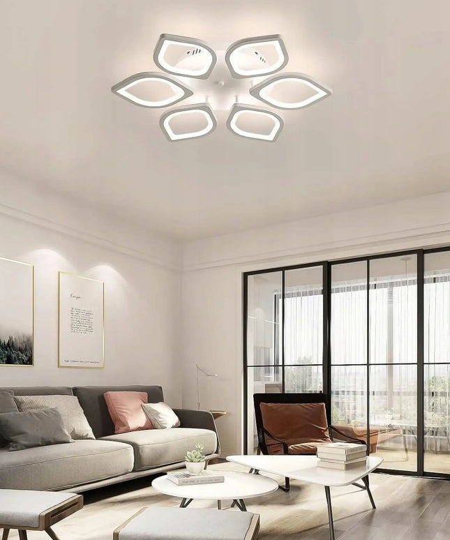 Lubinis LED šviestuvas PLAFONAS baltas 55 cm Gėlė +nuotolinio valdymo pultelis keičiama spalvos temperatūra