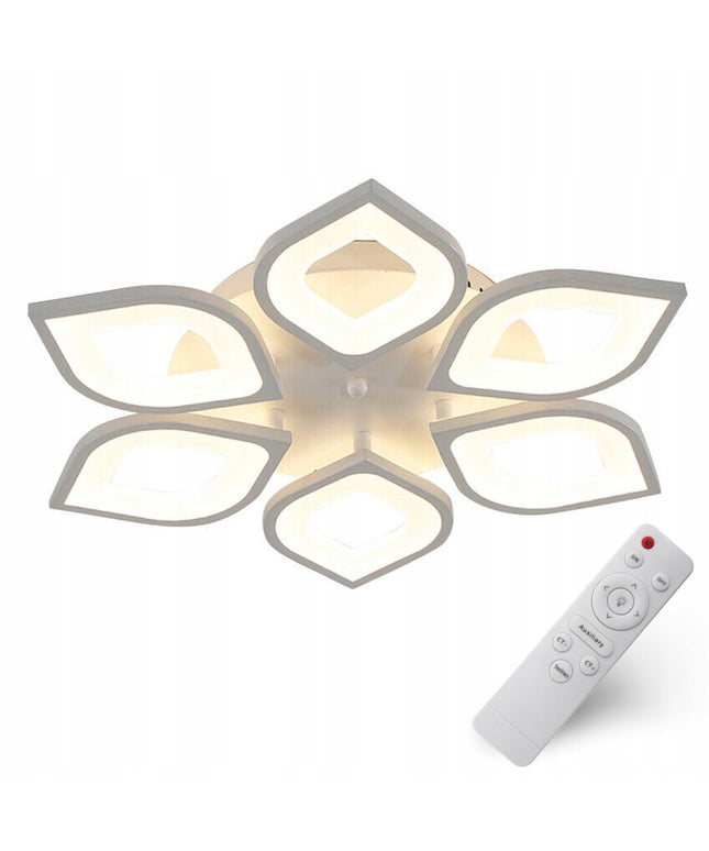 Lubinis LED šviestuvas PLAFONAS baltas 55 cm Gėlė +nuotolinio valdymo pultelis keičiama spalvos temperatūra