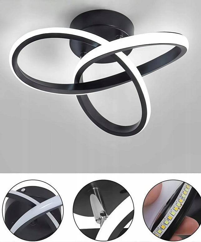 Lubinis šviestuvas plafonas LED juosta modernus šiuolaikinis sietynas lofto stiliaus