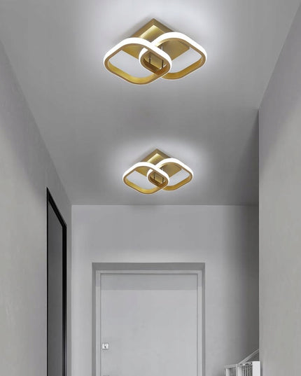 Auksinis modernus LED lubinis šviestuvas (plafonas) pakabinamas, lofto stiliaus, neutralios spalvos