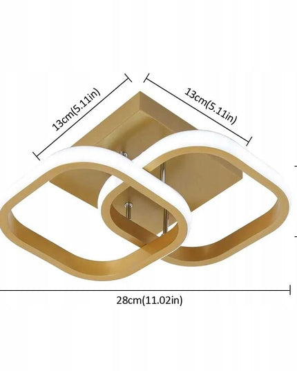 Auksinis modernus LED lubinis šviestuvas (plafonas) pakabinamas, lofto stiliaus, neutralios spalvos