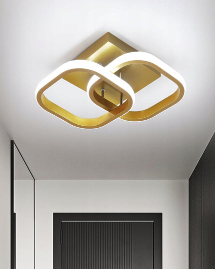 Auksinis modernus LED lubinis šviestuvas (plafonas) pakabinamas, lofto stiliaus, neutralios spalvos