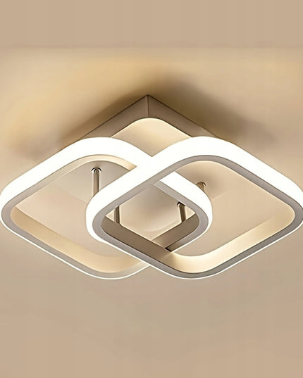 Auksinis modernus LED lubinis šviestuvas (plafonas) pakabinamas, lofto stiliaus, neutralios spalvos