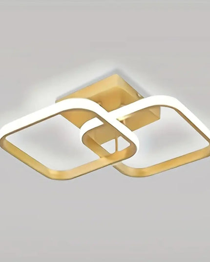 Auksinis modernus LED lubinis šviestuvas (plafonas) pakabinamas, lofto stiliaus, neutralios spalvos