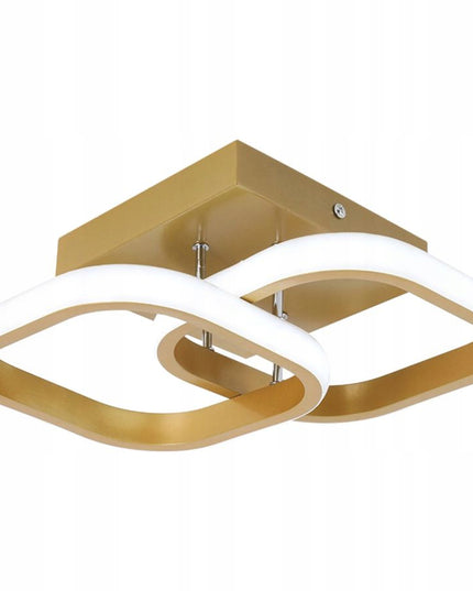 Auksinis modernus LED lubinis šviestuvas (plafonas) pakabinamas, lofto stiliaus, neutralios spalvos