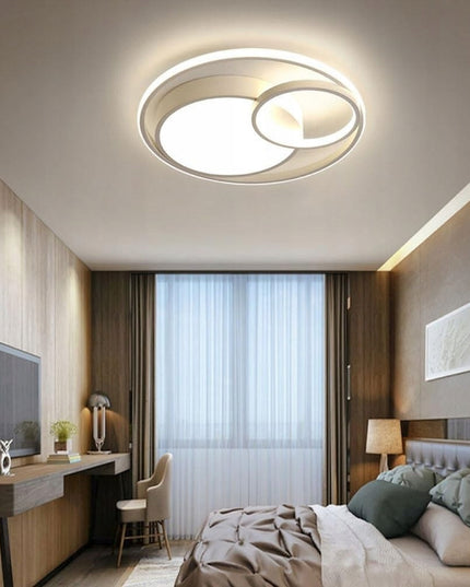 Lubinis šviestuvas plafonas liustra baltas LED 18W loftas pakabinamas + nuotolinio valdymo pultelis