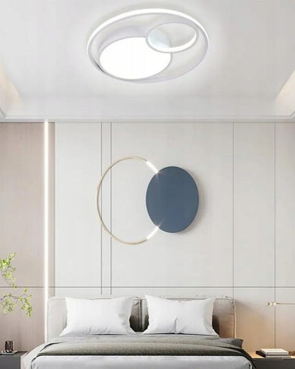 Lubinis šviestuvas plafonas liustra baltas LED 18W loftas pakabinamas + nuotolinio valdymo pultelis