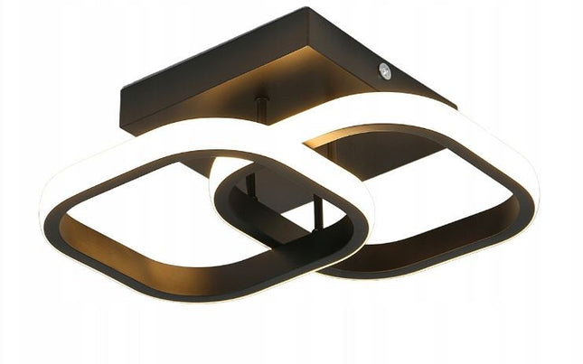 Lubinis šviestuvas, plafonas, liustra, juodas, LED, lofto stiliaus, 3 spalvų, kabantis