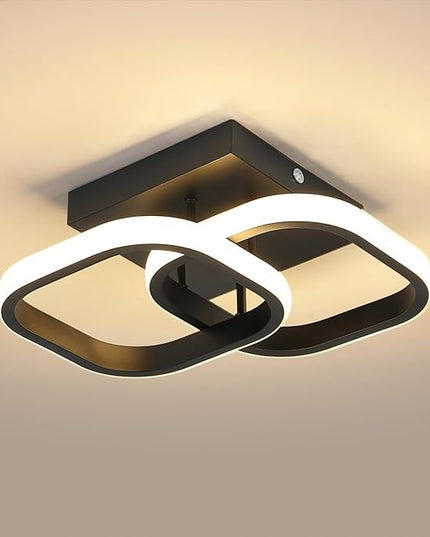 Lubinis šviestuvas, plafonas, liustra, juodas, LED, lofto stiliaus, 3 spalvų, kabantis