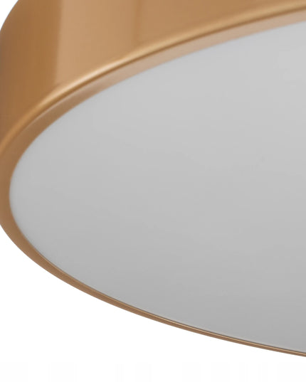 Auksinis LED lubinis šviestuvas, 60cm apvalus su nuotolinio valdymo pulteliu, reguliuojamas