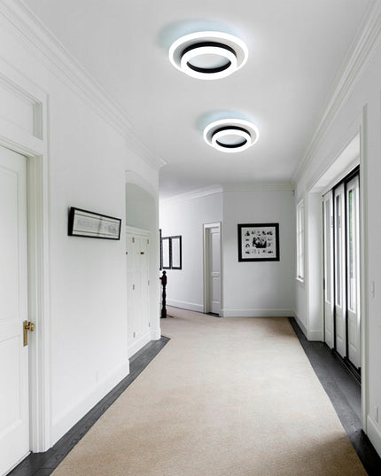 Pakabinamas lubinis sieninis LED šviestuvas, 3 spalvų, juodas, baltas