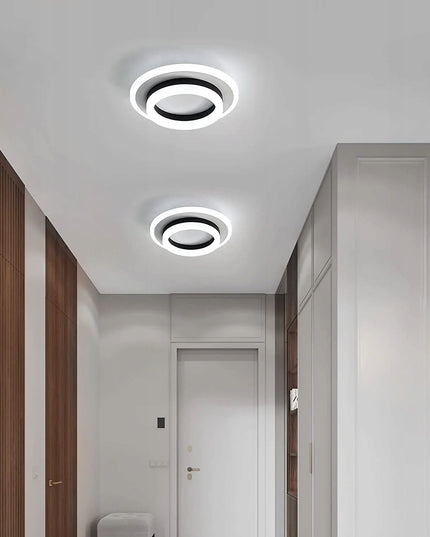 Pakabinamas lubinis sieninis LED šviestuvas, 3 spalvų, juodas, baltas