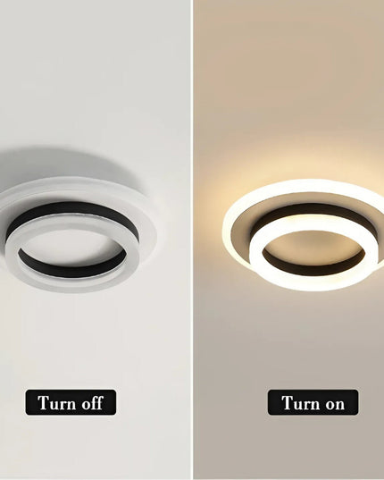 Pakabinamas lubinis sieninis LED šviestuvas, 3 spalvų, juodas, baltas