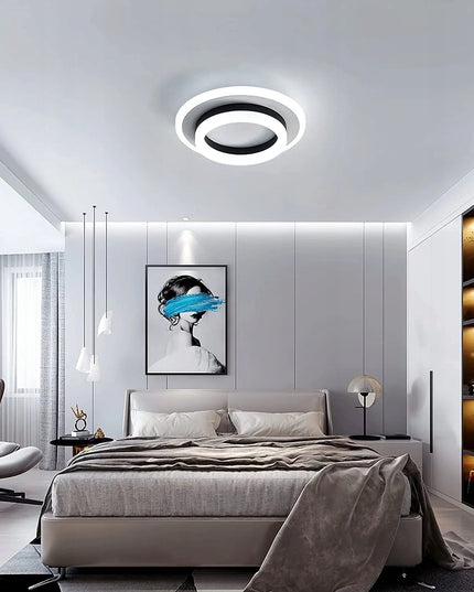 Pakabinamas lubinis sieninis LED šviestuvas, 3 spalvų, juodas, baltas