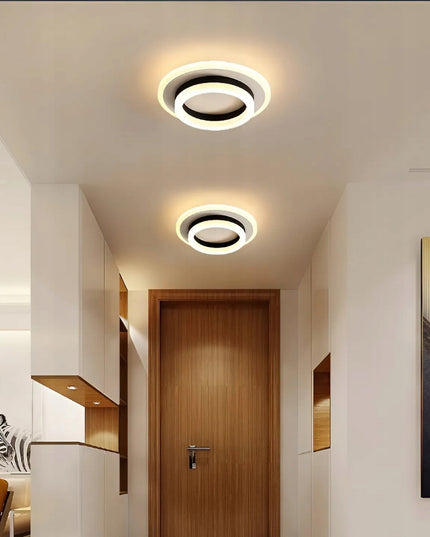 Pakabinamas lubinis sieninis LED šviestuvas, 3 spalvų, juodas, baltas