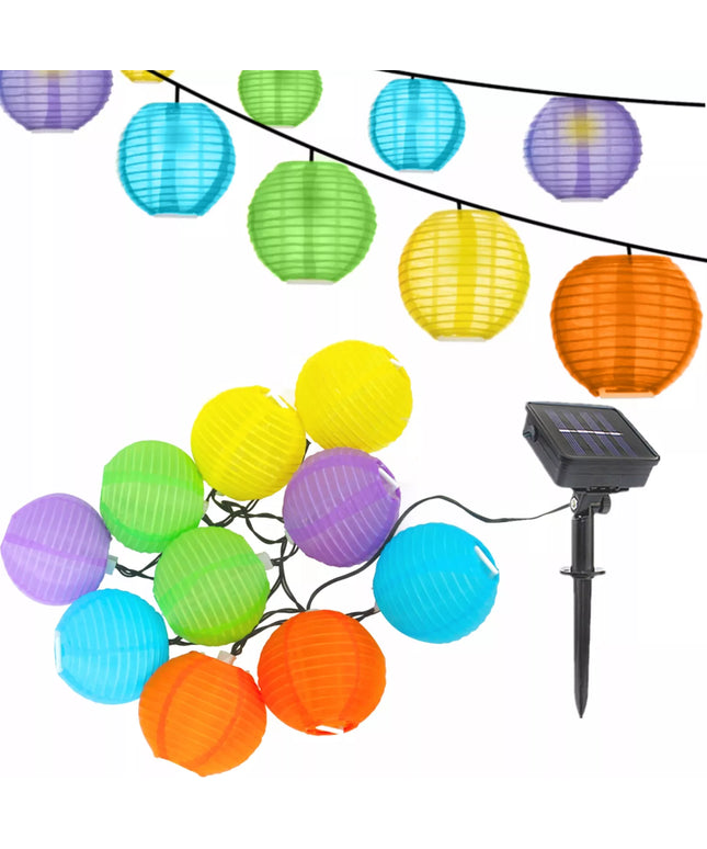 Saulės girlianda su LED lemputėmis lauko
