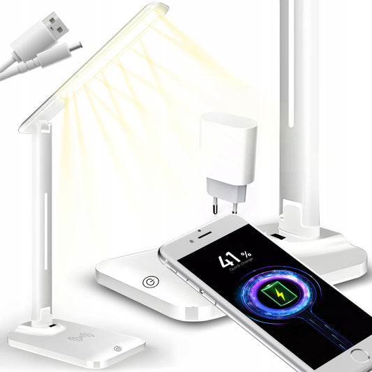 LED BRAIŽYBOS STALINĖ lempa, mokyklinė, naktinė ant rašomojo stalo + INDUKCINIS KROVIKLIS