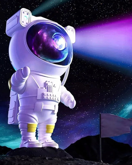 Astronauto žvaigždžių ir kosmoso LED projektorius – spalvotas, su nuotolinio valdymo pulteliu