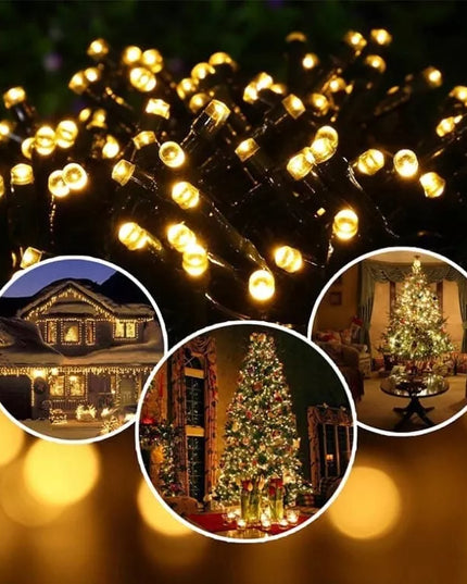 Kalėdinės lemputės 200 LED daugiaspalvės, papildomas lizdas, galima jungti