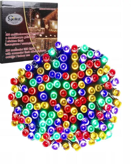 Kalėdinės lemputės Goliat 200 LED daugiaspalvės su papildoma jungtimi, sujungiamų