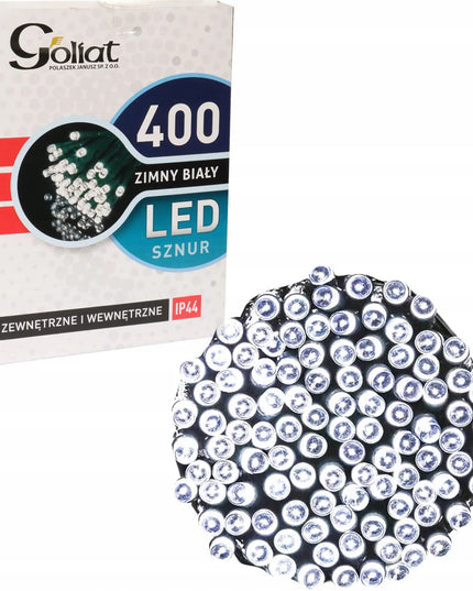 „Goliat“ kalėdinė girlianda, 400 LED, skirta naudoti lauke, šaltai balta