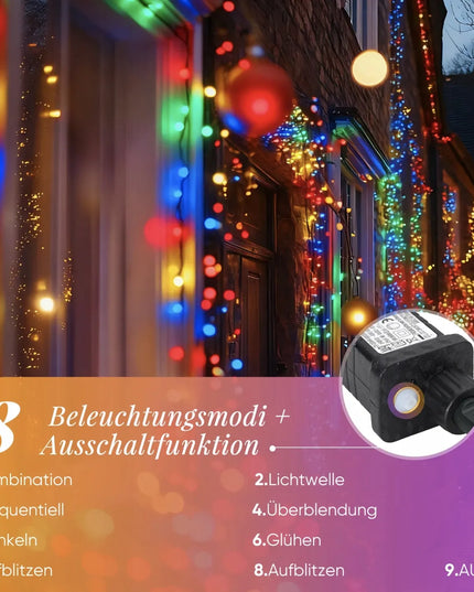 Tanki Kalėdų eglutės girlianda, 500 LED, 5 m, spalvota