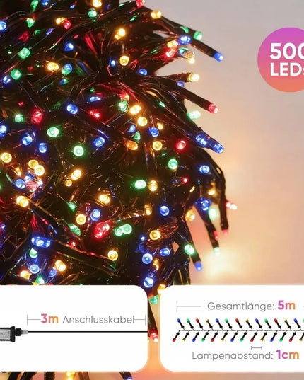 Tanki Kalėdų eglutės girlianda, 500 LED, 5 m, spalvota