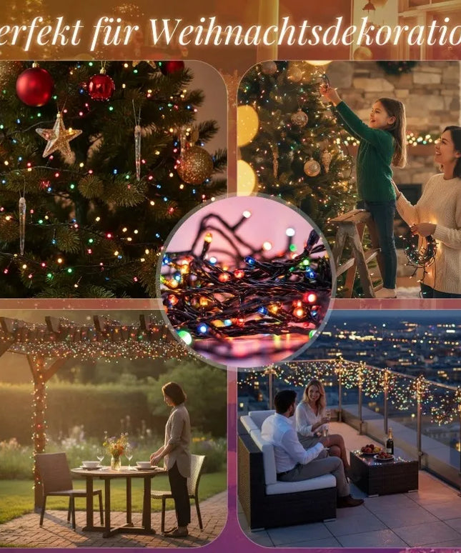 Tanki Kalėdų eglutės girlianda, 500 LED, 5 m, spalvota