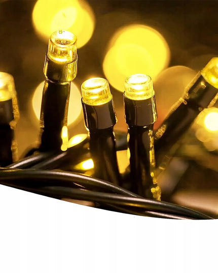 LED eglutės girlianda su žiedu, vidaus ir lauko, šiltai balta