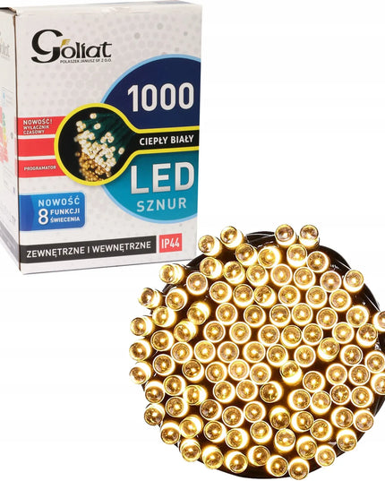 Kalėdinė girlianda Goliat, 1000 LED, su valdikliu ir laikmačiu