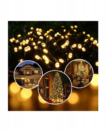 Goliat kalėdinė girlianda eglutei, 300 LED, su valdikliu, skirta laukui, šiltai balta