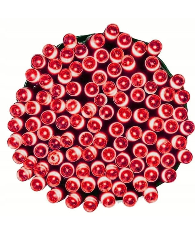 Raudona eglutės girlianda, 200 LED, su programatoriumi
