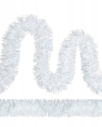 Balta kalėdinė girlianda 6m ant eglutės XXL, stora 15cm