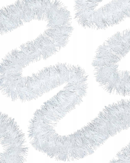 Balta kalėdinė girlianda 6m ant eglutės XXL, stora 15cm