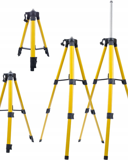 Kryžminis lazerinis nivelyras 360 16L su trikoju 120cm, 2 akumuliatoriais, platforma ir nuotolinio valdymo pulteliu
