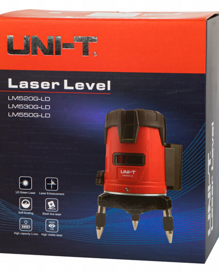 Kryžminis lazeris UNI-T LM530, 360° besisukantis lazerinis nivelyras su priedais