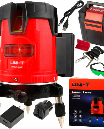 Kryžminis lazeris UNI-T LM530, 360° besisukantis lazerinis nivelyras su priedais
