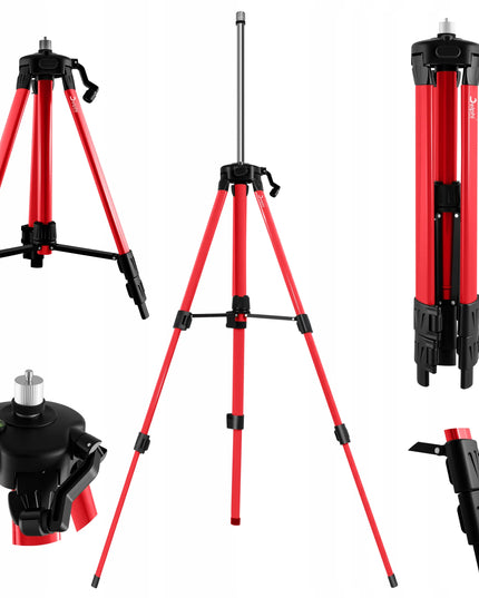 Kryžinis lazeris Delphi Tools 16 linijų 4D, žalias, su 115 cm stovu ir 2 akumuliatoriais