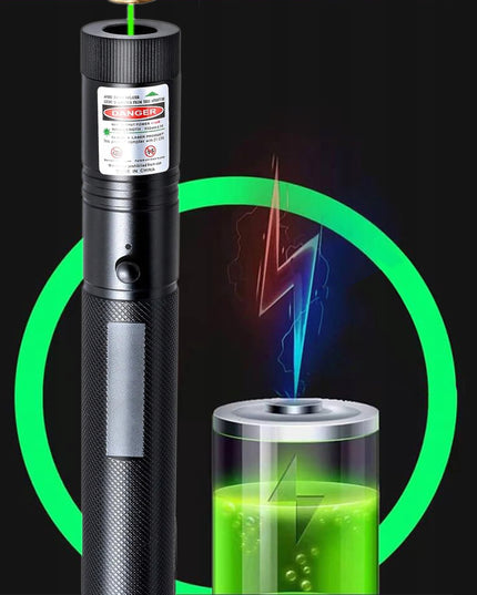 LASER ULTRA Žalias galingas lazerinis rodiklis 90000W, akumuliatorius, įkroviklis, 4 viename