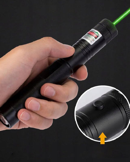 LASER ULTRA Žalias galingas lazerinis rodiklis 90000W, akumuliatorius, įkroviklis, 4 viename