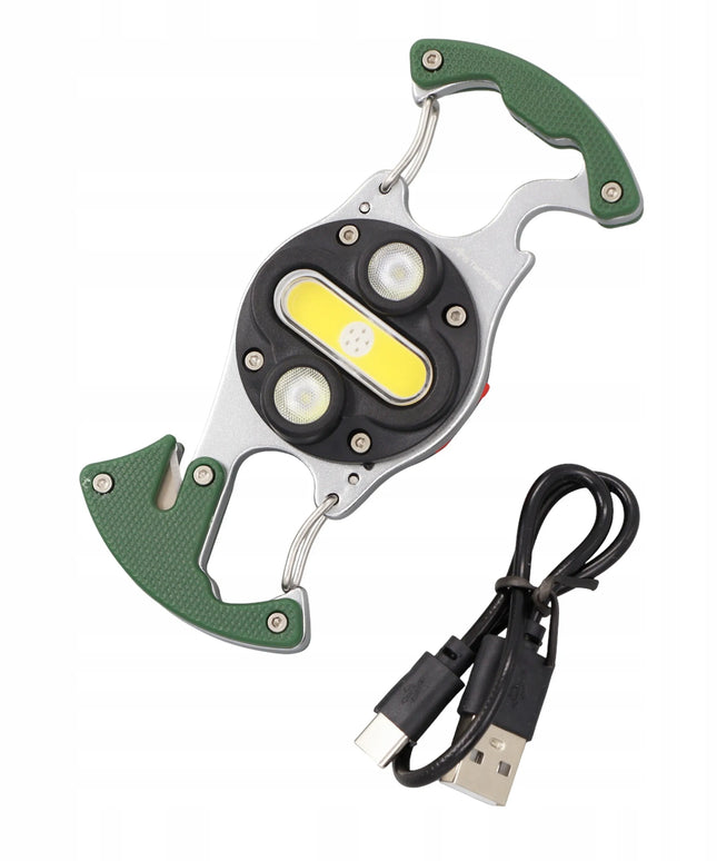 Daugiafunkcis EDC žibintuvėlis JB Tacticals su magnetu, peiliuku ir įrankiais (USB)