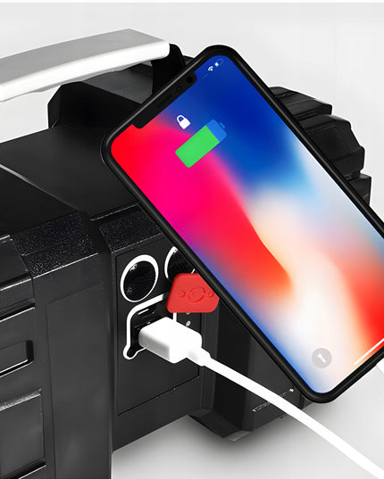 Taktinis LED prožektorius, galingas, įkraunamas per USB, 1000lm, 40W