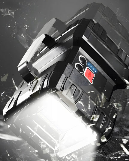 Taktinis LED prožektorius, galingas, įkraunamas per USB, 1000lm, 40W