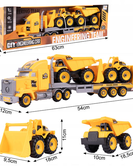 Transporto priemonės: Vilkikas, Sunkvežimis, Buldozeris, Savivartis - Konstruktorius, Montuojamas