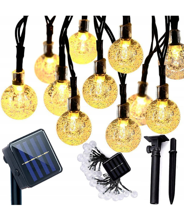 Lauko girlianda su saulės baterija 50 LED 5M