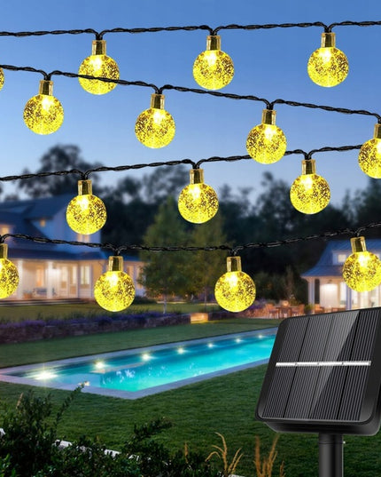 Lauko girlianda su saulės baterija 50 LED 5M