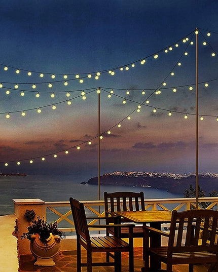 Lauko girlianda su saulės baterija 50 LED 5M