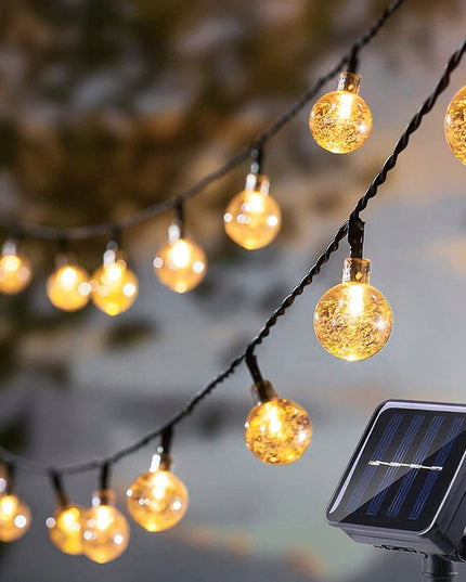 Lauko girlianda su saulės baterija 50 LED 5M